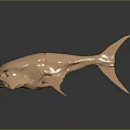 Artistic Copper Colored Fish Sculpture With Shiny Surface And Detailed Fins Design