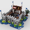 Lego LEGO toy blocks medieval castle knight soldiers 3d model