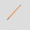 High Quality Orange Wooden Pencil with Sharpened Tip Isolated on Gray Background Surface 3d model