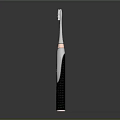 Sleek Light Blue Electric Toothbrush With Black Handle And Rose Gold Accents