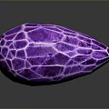 Shiny Purple Oval Decorative Household Item With Cracked Honeycomb Texture For Home Decor