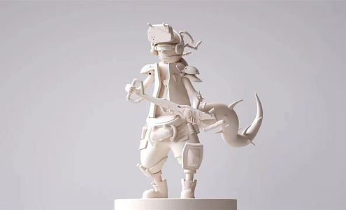 Modern Sculpture Weapon Boy 3d model