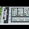 Detailed Sand Table Model With Wind Turbines Power Facilities And Buildings Layout Design