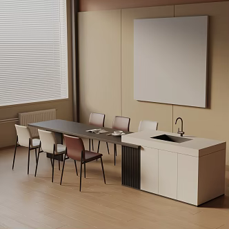 Modern table combination 3d model