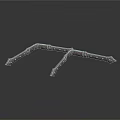 Three Arm Metal Support Bracket Durable Industrial Grade Structure with Mounting Holes
