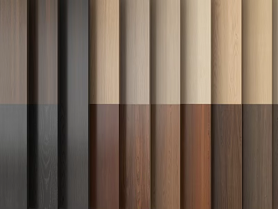 Modern Wooden Wall Panels With Various Colors And Natural Textures For Interior Design 3d model