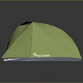 Green The North Face Outdoor Camping Tent With Support Poles And Dark Base