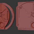 Modern sci-fi hatch door round hatch door round door round sci-fi hatch door sci-fi 3d model