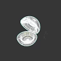 Spherical Electric Toy With Red And Silver Exterior Open Design And Interior Details