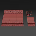 Pavement Design With Stone Slabs Cobblestone Curb And Different Pattern Samples 3d model