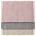 Square Rug With Soft Textured Surface And Fringe Detail For Home Decor
