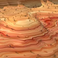Natural Landscape With Layered Rock Formations And Warm Earthy Tones