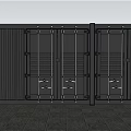 industrial LOFT container multi-door container 3d model