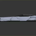 Futuristic Silver Concept Car With Sleek Body And Shiny Surface Design