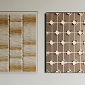 Stylish Wall Decor With Woven Textured Panels And Geometric Pattern Designs 3d model