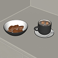 Modern coffee coffee ornaments 3d model