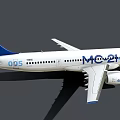 MC-21-300 Commercial Aircraft With White Body And Blue UAC Tail