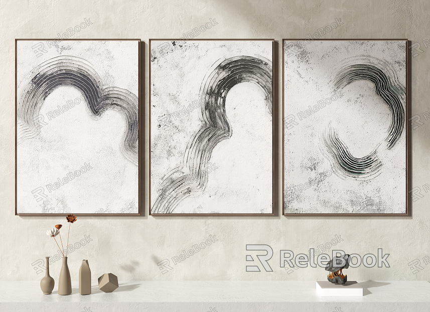 New Chinese Ink Painting Splash Ink Decorative Painting model