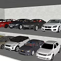 Assorted Car Models In Various Colors Including Sedans And SUVs 3d model