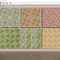 Retro Tile Small Tile Seamless Ceramic Mosaic Classic Color Matching Hong Kong Style Retro Chinese Traditional Mosaic Pattern 3d model