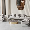 Modern Sofa Coffee Table Combination Sofa Combination 3d model