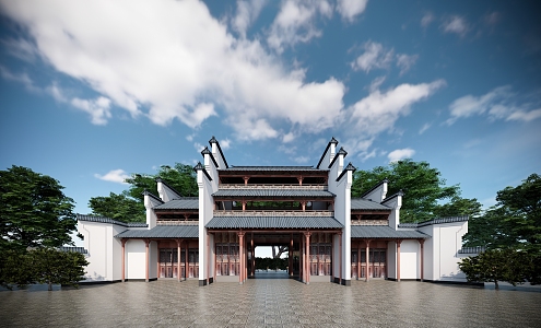 New Chinese Ancient Architecture 3d model