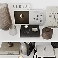 Minimalist Decorative Ornament Combination With Vases Books Frames And Candle Holders
