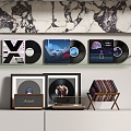 Modern Record Ornaments Wall Decorations Pendant Record Player CD Disc Audio Square 3d model