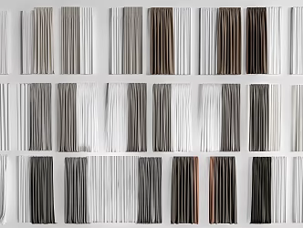 modern curtain fabric curtain yarn l curtain 3d model