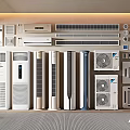 Various Types of Air Conditioners and Fans with Different Models for Home