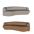 Modern Multiplayer Sofa Fabric Curved Sofa 3d model