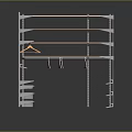 Durable Metal Shelving Unit With Multi Layer Storage Racks And Hanging Hooks