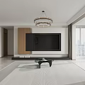 Modern Minimalist Living And Dining Room With Spacious Layout Comfortable Sofa And Bright Natural Light