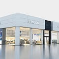 Modern JAECOO SMOODA Car Showroom Exterior With Glass Facade And Displayed Vehicles