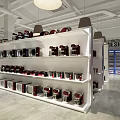 Modern Supermarket Interior Open Layout With Shelves Fresh Fruits Vegetables And Pendant Lights