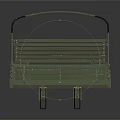 Light Green Metal Transport Cart With Curved Handrails And Industrial Wheels