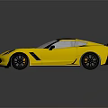 Yellow Sports Car With Black Roof And Sleek Sporty Exterior Design