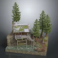 Modern Cartoon Scene Cartoon Landscape Animation Landscape 3d model