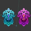 Three-Shading Two-Token Jade Brand Tingjian Pass Realistic Class Legendary Wind Miracle Wind Component Hand-painted Object 3d model