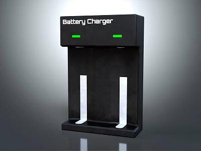 Modern Black Switch Panel With Green Indicator Lights And Dual Charging Ports Design 3d model