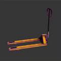 Yellow Manual Pallet Truck With Heavy Duty Fork Arms And Black Handle