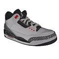 Stylish White Black Red Sneakers With Patterned Upper Red Accents White Laces And Textured Sole