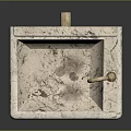 Modern Minimalist Marble Sink Furniture With Golden Faucet And Smooth Surface