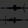 Heavy Duty Military Tactical Machine Gun With Scope And Mounted Stand