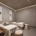 Modern Club Interior With Comfortable Reclining Chairs Reception Desk And Decorative Plants