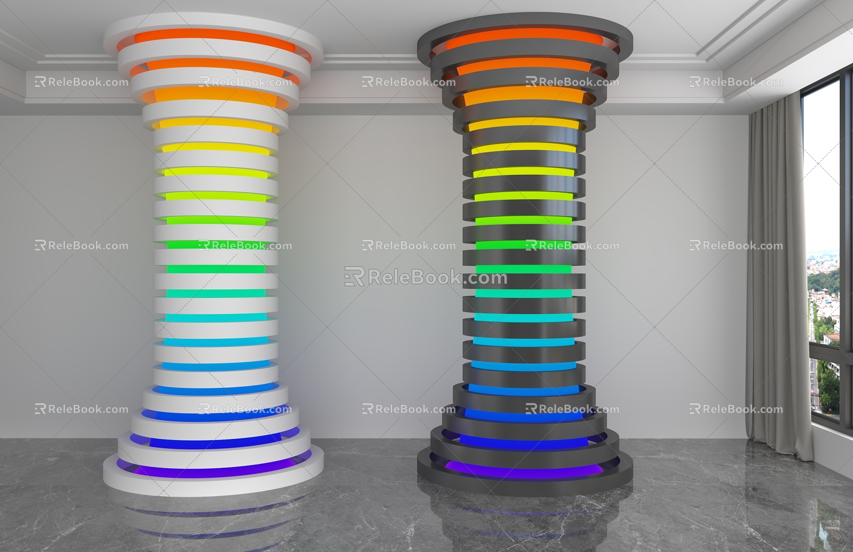 Modern Column 3d model