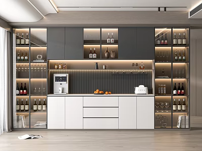 Modern Wine Cabinet 3d model