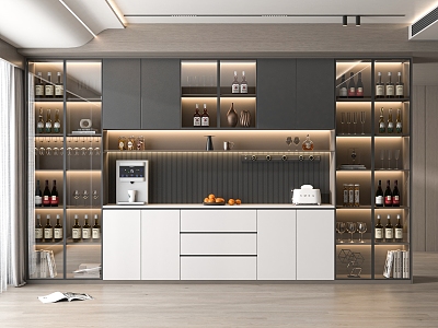 Modern Wine Cabinet 3d model