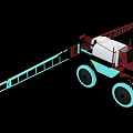 Modern Agricultural Utility Vehicle Featuring Long Boom Spraying Equipment Large Wheels And Functional Design