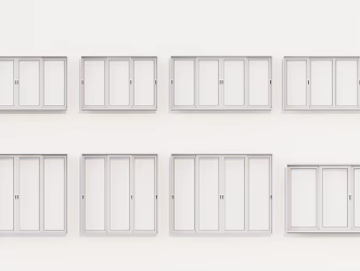 Modern sliding window glass window 3d model
